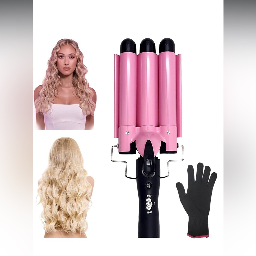 3 barrel digital curling iron